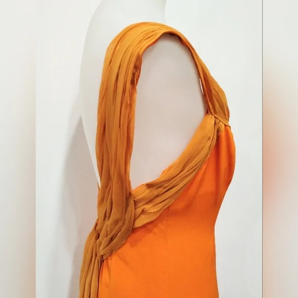 Vintage Orange Maxi Dress - Picture 5 of 15